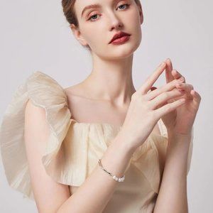 Baroque natural freshwater pearl bracelet for women